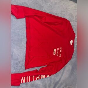 Cropped long sleeve T shirt